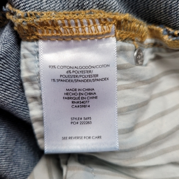 CAbi 5695 Distressed Patch Slim Boyfriend Jeans - Picture 7 of 9